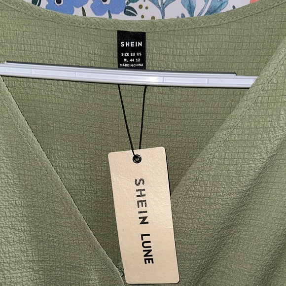 SHEIN Olive Green High Low Dress - Picture 3 of 10